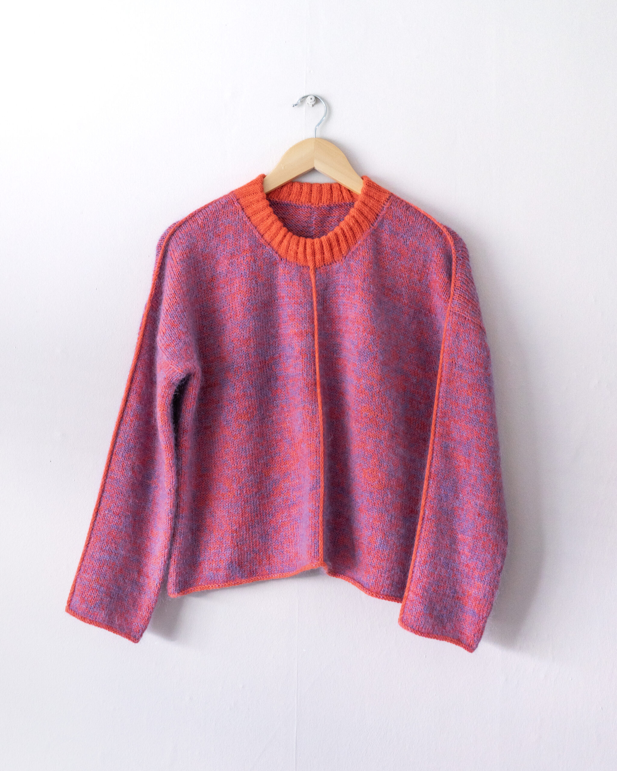Duotone Sweater | Knitting Pattern | Drop-Shoulder | Wool + Mohair